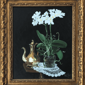 Still Life: Orchid, Brass and Lace